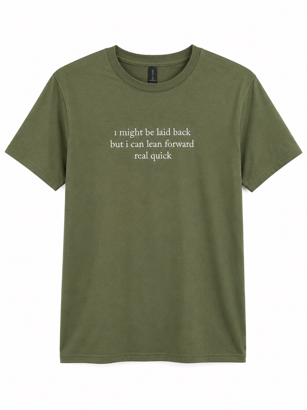 Gildan Olive Short Sleeve Graphic Tee ๐ - Picture 2 of 5